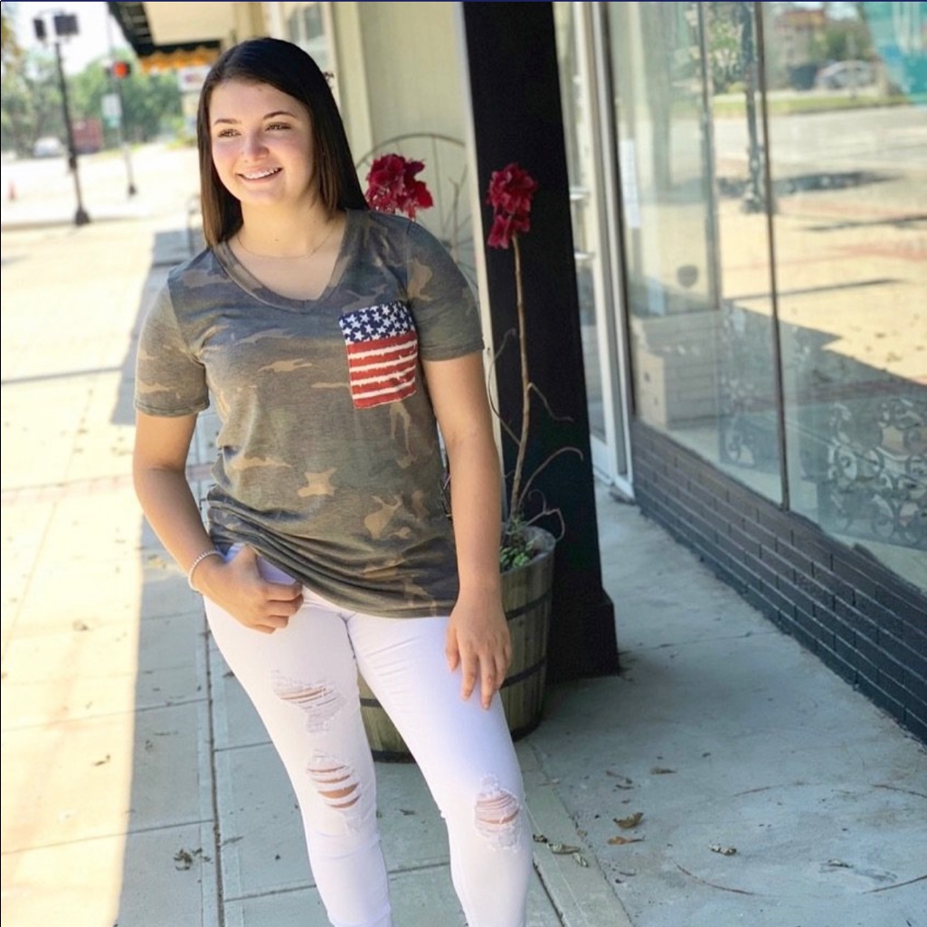 Patriotic Camo Top